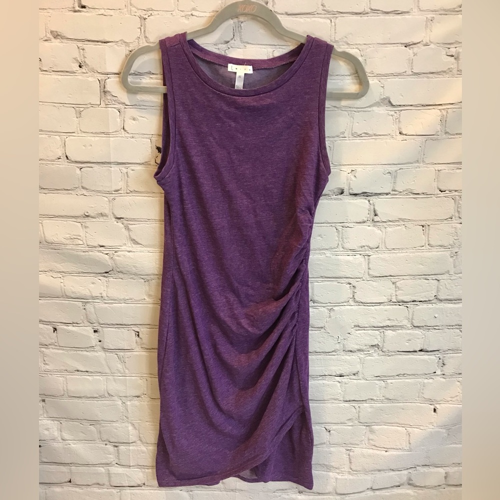 Leith Purple Ruched Bodycon Sleeveless Sundress size XS